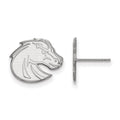 14k White Gold LogoArt Boise State University Bronco Small Post Earrings