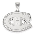 14k White Gold NHL LogoArt Montreal Canadiens Large Pendant