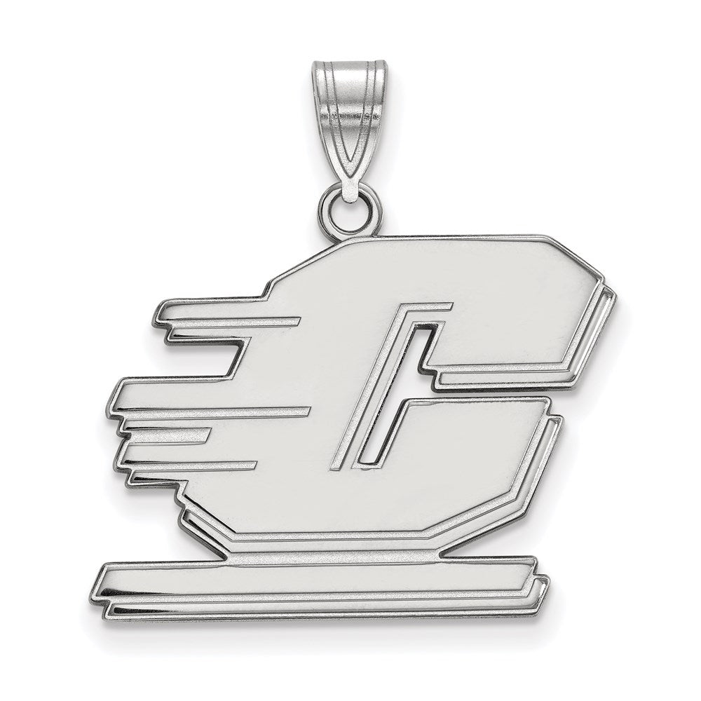 14k White Gold LogoArt Central Michigan University Letter C Large Pendant
