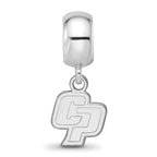 Sterling Silver Rhodium-plated LogoArt California Polytechnic State University C-P Extra Small Dangle Bead Charm