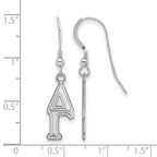 Sterling Silver Rhodium-plated LogoArt Delta Gamma Sorority Greek Letters Small Dangle Earrings
