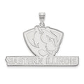 14k White Gold LogoArt Eastern Illinois University Extra Large Pendant