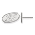 Sterling Silver Rhodium-plated NHL LogoArt Carolina Hurricanes Extra Small Post Earrings