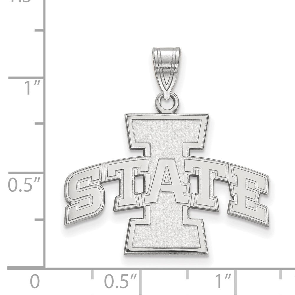 14k White Gold LogoArt Iowa State University Large Pendant
