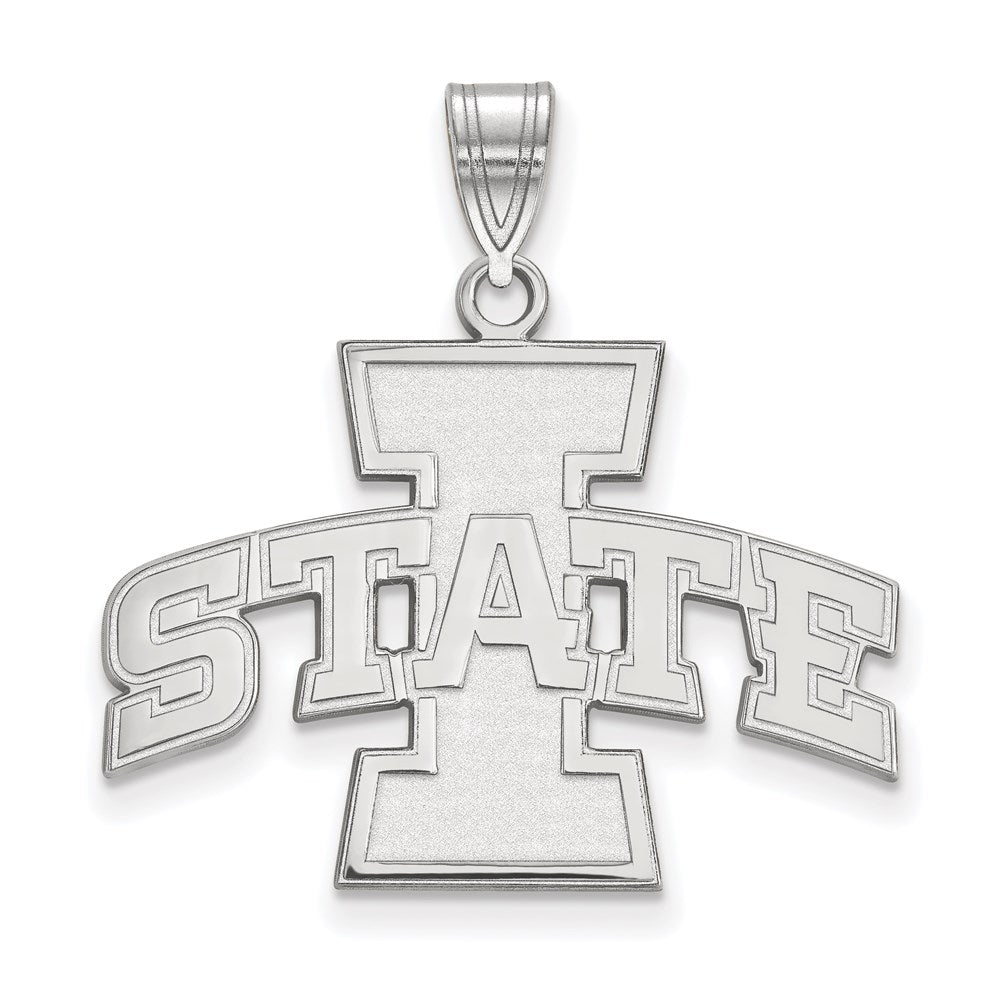 10k White Gold LogoArt Iowa State University Large Pendant