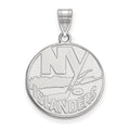 14k White Gold NHL LogoArt New York Islanders Large Pendant