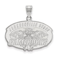 10k White Gold LogoArt Jacksonville State University Large Pendant