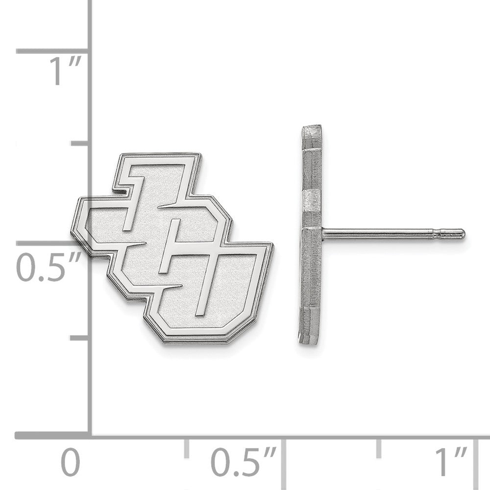 Sterling Silver Rhodium-plated LogoArt John Carroll University Small Post Earrings