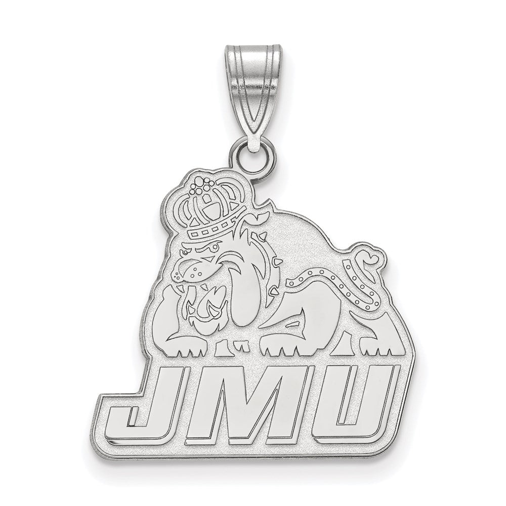 10k White Gold LogoArt James Madison University Large Pendant