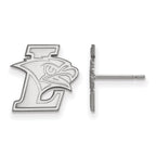 10k White Gold LogoArt Lehigh University Small Post Earrings