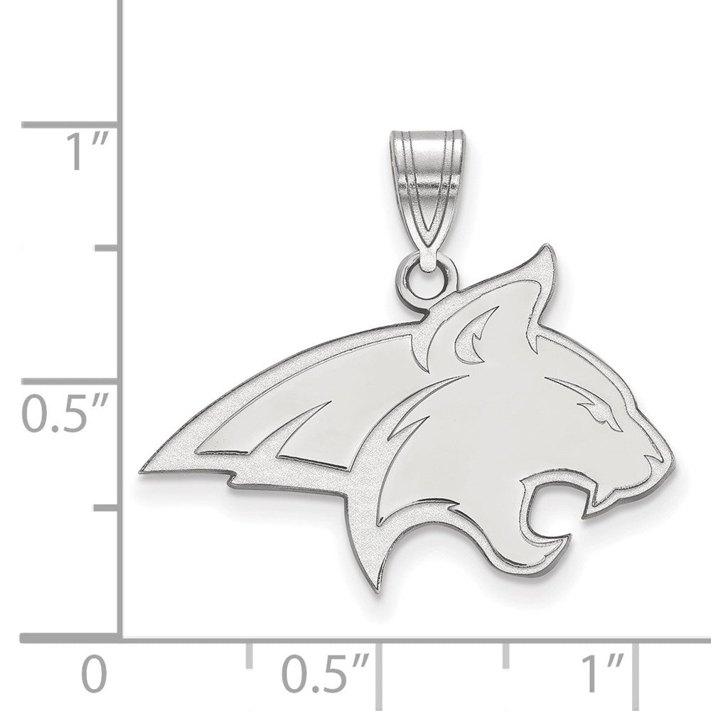 14k White Gold LogoArt Montana State University Bobcat Large Pendant