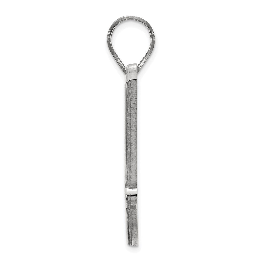 14k White Gold LogoArt Oklahoma State University O-S-U Large Pendant