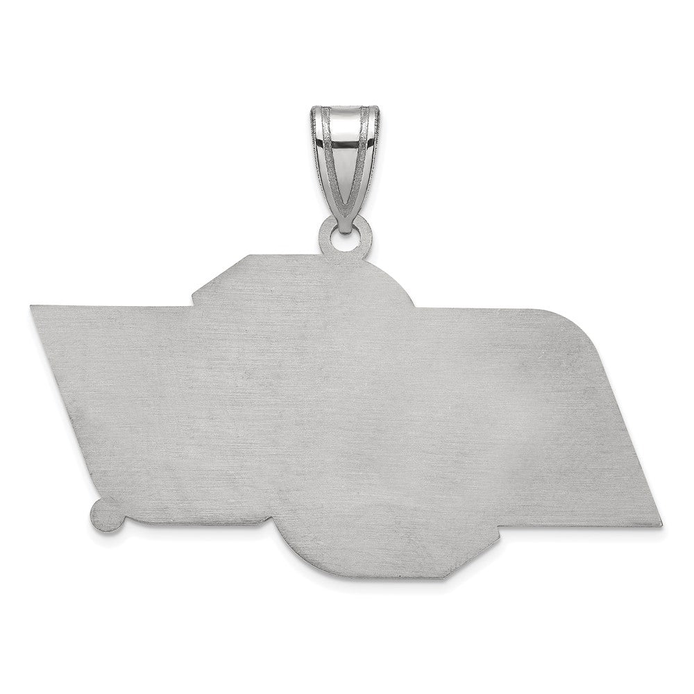 14k White Gold LogoArt Oklahoma State University O-S-U Large Pendant