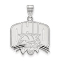 Sterling Silver Rhodium-plated LogoArt Ohio University Large Pendant