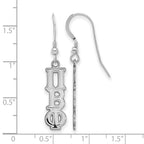 Sterling Silver Rhodium-plated LogoArt Pi Beta Phi Sorority Greek Letters Small Dangle Earrings