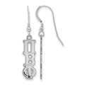 Sterling Silver Rhodium-plated LogoArt Pi Beta Phi Sorority Greek Letters Small Dangle Earrings