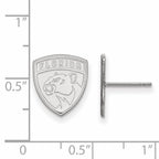 10k White Gold NHL LogoArt Florida Panthers Small Post Earrings