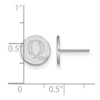 Sterling Silver Rhodium-plated LogoArt Quinnipiac University Letter Q Extra Small Post Earrings