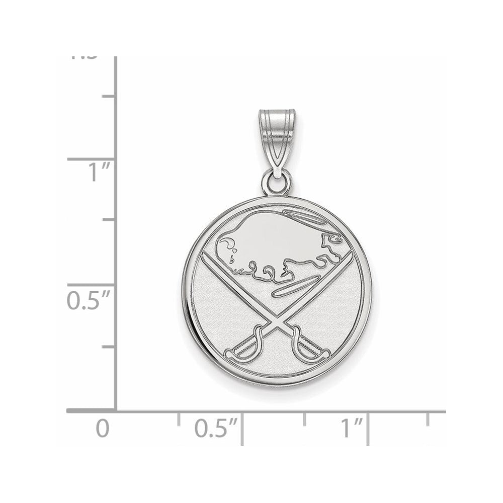 10k White Gold NHL LogoArt Buffalo Sabres Large Pendant