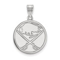 14k White Gold NHL LogoArt Buffalo Sabres Large Pendant