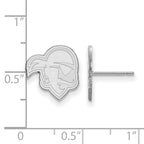 14k White Gold LogoArt Seton Hall University Pirate Small Post Earrings