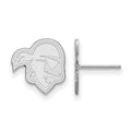 10k White Gold LogoArt Seton Hall University Pirate Small Post Earrings