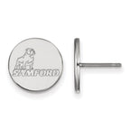 14k White Gold LogoArt Samford University Small Post Earrings