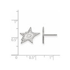 10k White Gold NHL LogoArt Dallas Stars Small Post Earrings