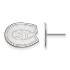 Sterling Silver Rhodium-plated LogoArt St. Cloud State University Small Post Earrings