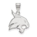 14k White Gold LogoArt Texas State University Bobcat Large Pendant