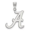 Sterling Silver Rhodium-plated LogoArt University of Alabama Letter A Large Pendant