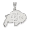14k White Gold LogoArt University of Colorado Buffalo Large Pendant
