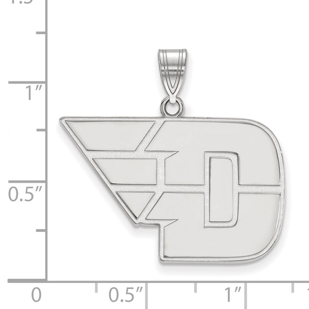 10k White Gold LogoArt University of Dayton Large Pendant