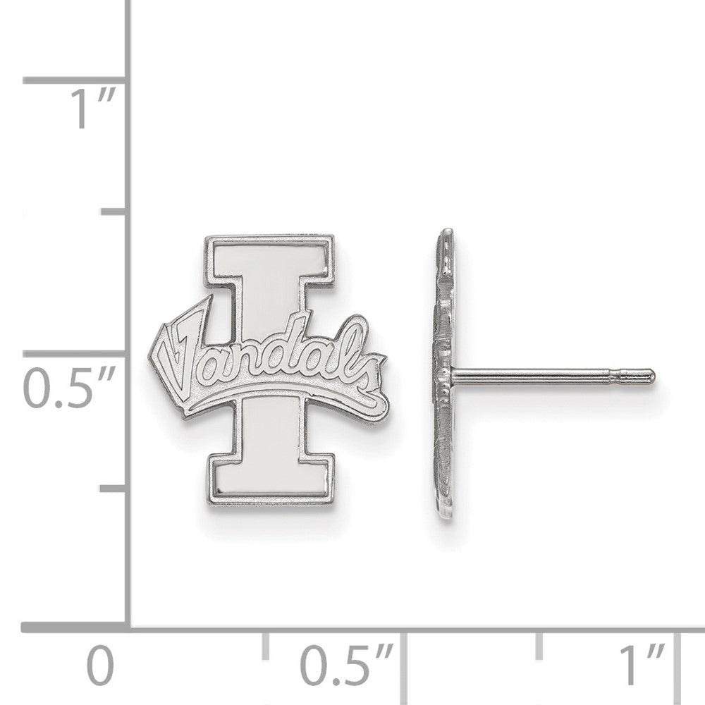 14k White Gold LogoArt University of Idaho Vandals Small Post Earrings