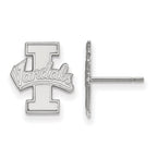 14k White Gold LogoArt University of Idaho Vandals Small Post Earrings