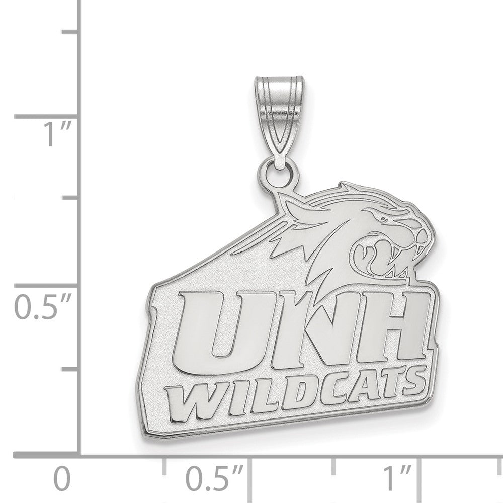 10k White Gold LogoArt University of New Hampshire Large Pendant