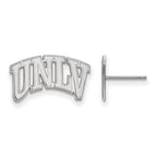 10k White Gold LogoArt University of Nevada-Las Vegas U-N-L-V Small Post Earrings