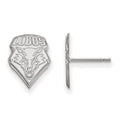 10k White Gold LogoArt University of New Mexico Lobos Small Post Earrings