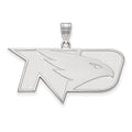 Sterling Silver Rhodium-plated LogoArt University of North Dakota Large Pendant