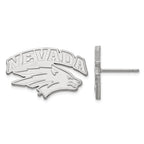 Sterling Silver Rhodium-plated LogoArt University of Nevada-Reno Small Post Earrings