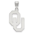 10k White Gold LogoArt University of Oklahoma O-U Large Pendant