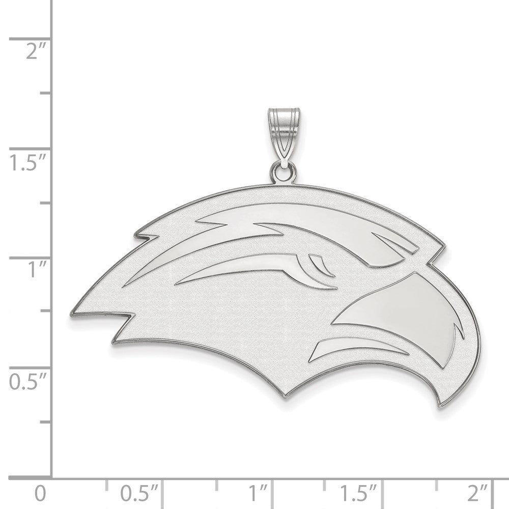 10k White Gold LogoArt University of Southern Mississippi Eagle Extra Large Pendant