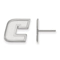 Sterling Silver Rhodium-plated LogoArt University of Tennessee at Chattanooga Letter C Small Post Earrings