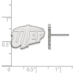 14k White Gold LogoArt University of Texas at El Paso Small Post Earrings