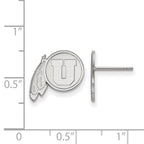 Sterling Silver Rhodium-plated LogoArt University of Utah Small Post Earrings