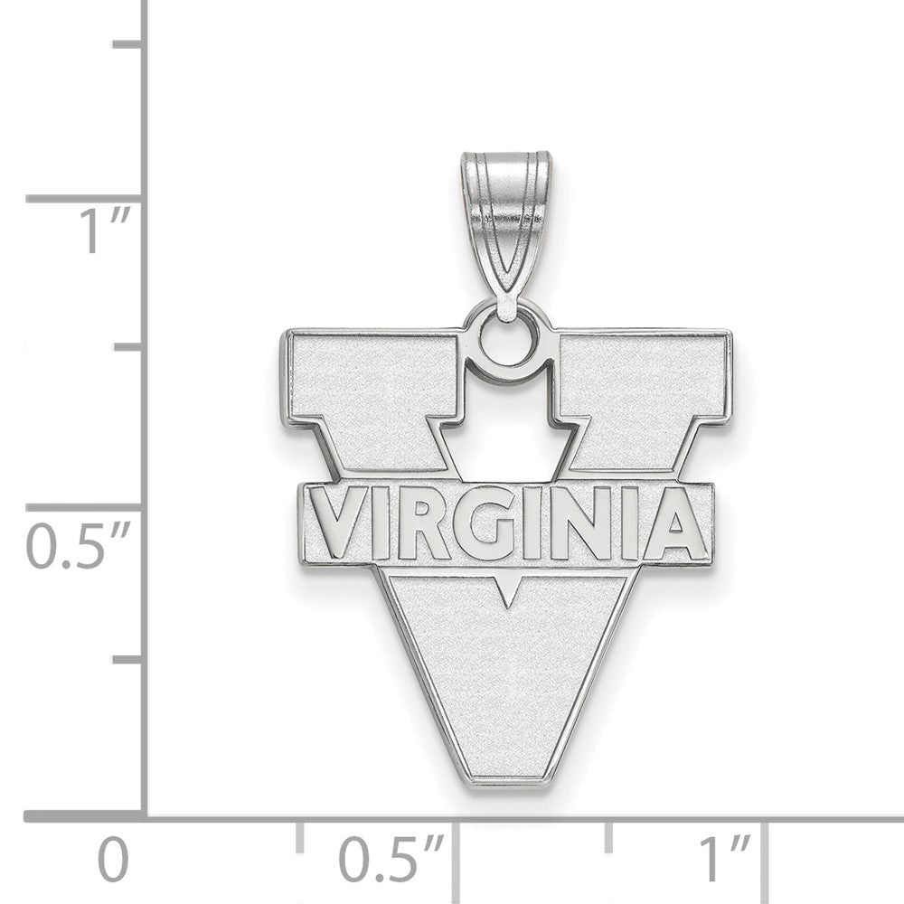 14k White Gold LogoArt University of Virginia Large Pendant