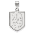 Sterling Silver Rhodium-plated NHL LogoArt NHL Vegas Golden Knights Large Pendant