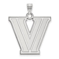 10k White Gold LogoArt Villanova University Letter V Extra Large Pendant
