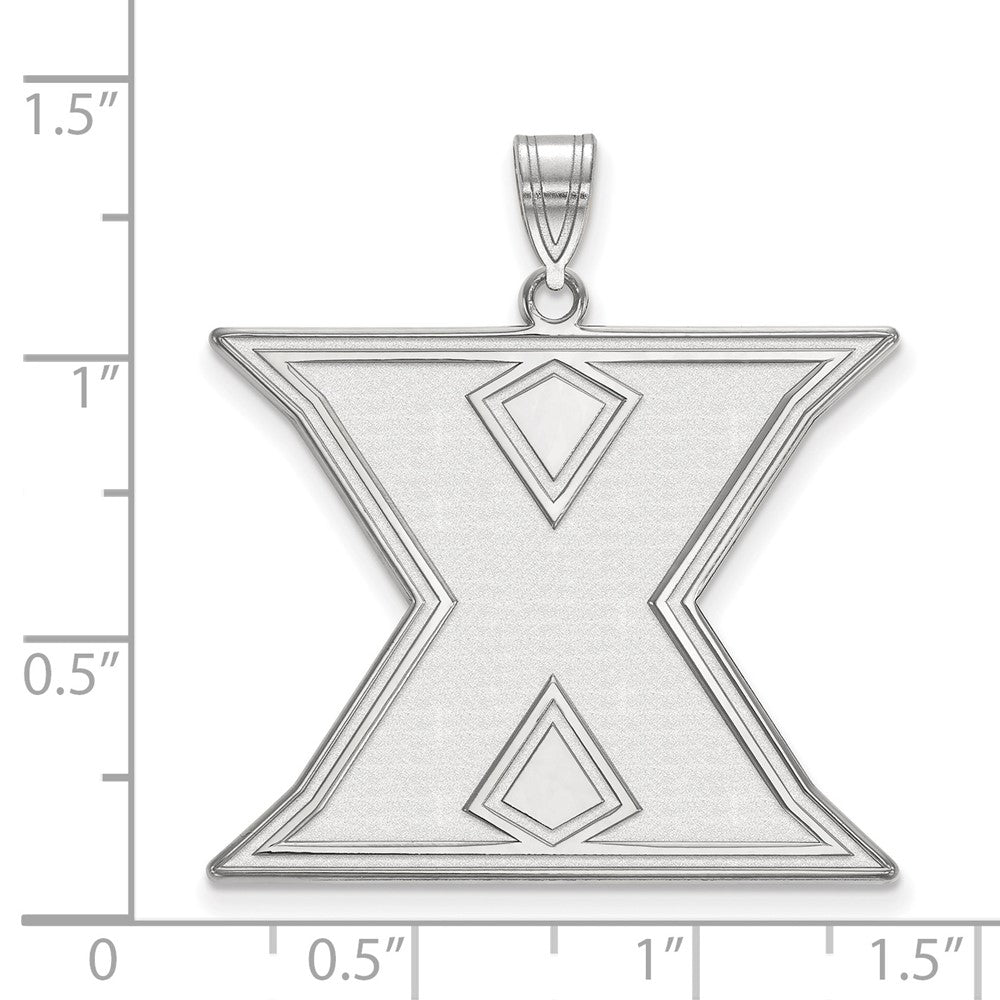 Sterling Silver Rhodium-plated LogoArt Xavier University Letter X Extra Large Pendant