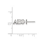 Sterling Silver Rhodium-plated LogoArt Alpha Epsilon Phi Sorority Greek Letters Extra Small Post Earrings